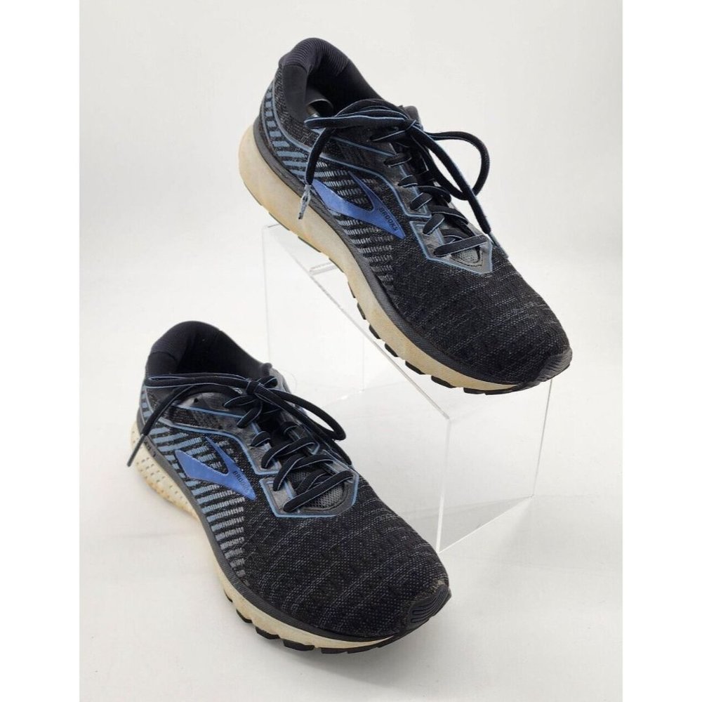 Brooks Mens Ghost 12 Sneakers Black Blue‎ Running Shoes Cushioned Casual Sz 11 D